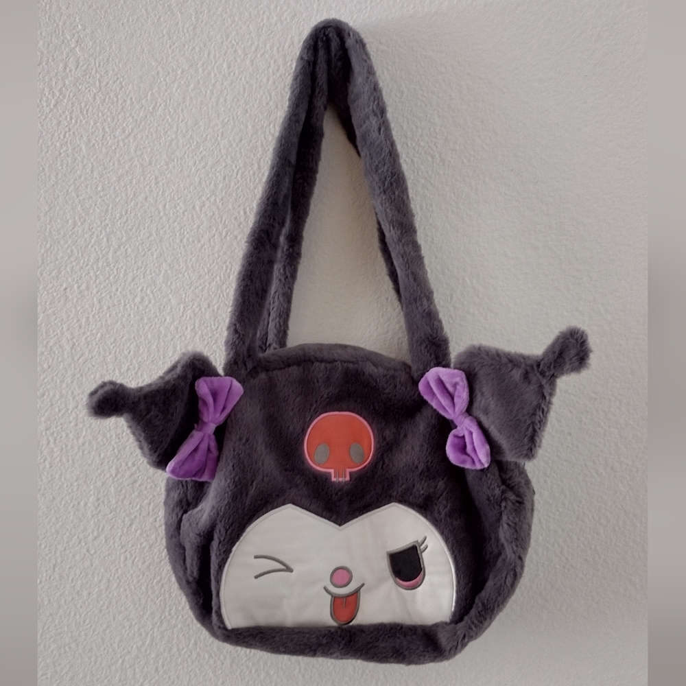 Kuromi plush shoulder bag